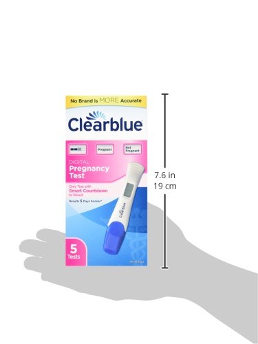 Clearblue Digital Pregnancy Test with Smart Countdown, Multi, 5 count ClearblueUS supplements