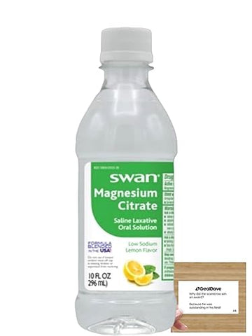 Swan Lemon Magnesium Citrate Oral Solution (10 oz), Natural Lemon Flavor, Gentle Deal DaveAu supplements