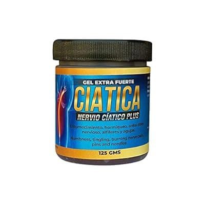 Set con Suplemento Ciatico Tratamiento Nervio Plus 60 Capsulas + Gel Extra Fuerte Ciatica 250 grs. Natural de Mexico/Entumecimiento, Hormigueo, Ardor, Dolor Nervioso, Alfileres o Agujas. (2) GenericAu supplements