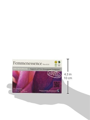 Femmenessence® MacaLife® – Clinically Proven Perimenopausal Organic Vegan Supplement for Natural Hormone Balance, Symptom Relief, Heart & Mood Support (120 Capsules, 60 Day Supply) Natural Health InternationalAu supplements