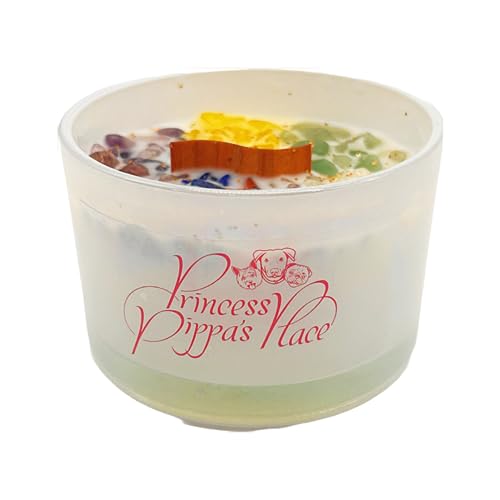 Princess Pippa's Place Healing Candles with Crystals Inside- Natural Soy Wax 7 Stones Crystal Candle Jar Msupps.comAu supplements