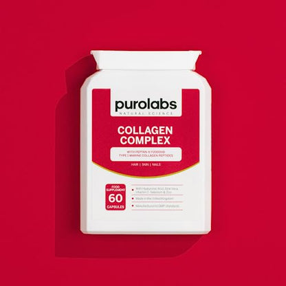 Marine Collagen Complex - Collagen Supplement for Women & Men - with Hyaluronic Acid & Vitamin C - High Strength PurolabsUS supplements