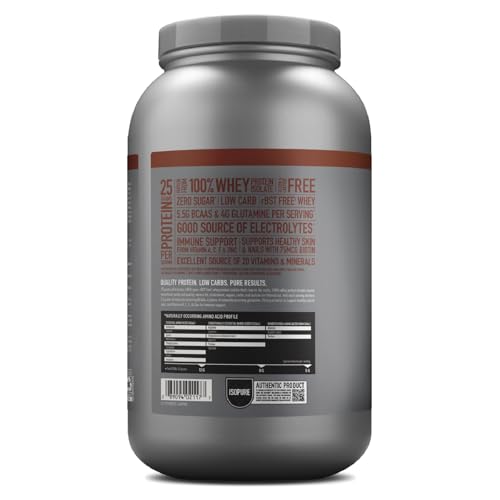 Isopure Dutch Chocolate Whey Isolate Protein Powder with Vitamin C & Zinc for Immune IsopureUS supplements