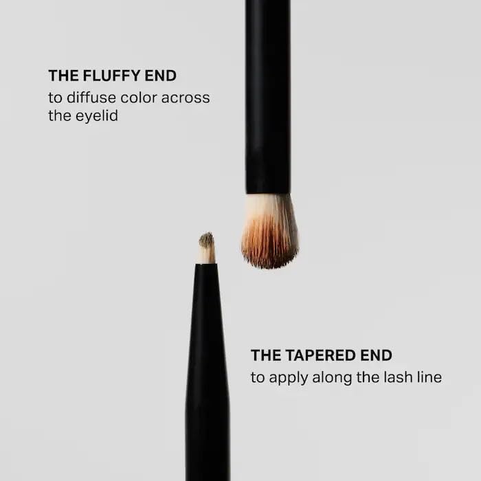 MERIT - Double-Sided Eyeshadow Brush - Dual-Ended Makeup Brush for Precise Application, Blending, and Smooth Pigment Distribution - Soft Synthetic, Vegan & Travel-Friendly GenericAu supplements