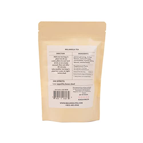 Naturally Slim Herbal Tea Blend: Body Shaping, Metabolism Boosting, Appetite Suppressing MULANGILA TEAAu supplements