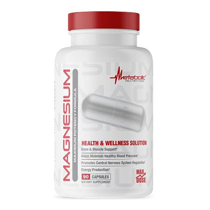 Metabolic Nutrition Magnesium, 650mg per Serving, Non-GMO, Vegan, Gluten Free Metabolic NutritionUS supplements