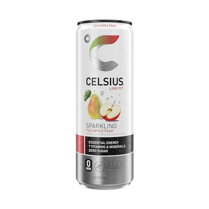 CELSIUS Sparkling Fuji Apple Pear, Functional Essential Energy Drink 12 Fl Oz (Pack of 12) CELSIUSUS supplements