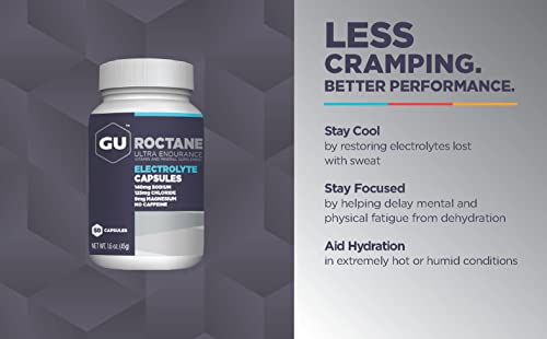 GU Energy Roctane Ultra Endurance Electrolyte Capsules, 50-Count Bottle GU EnergyUS supplements