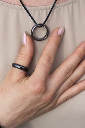 Genuine Magnetic Hematite Rings, 3 Rings in Each Order, Black Hematite Ring LUXSTRAAu supplements