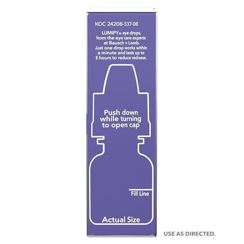 LUMIFY Eye Drops for Red Eyes, Redness Reliever for Brighter Looking Eyes, Works in 1 Minute & Lasts Up to 8 Hours, Eye Drops, 0.17 Fl Oz (5 mL) LUMIFYAu supplements