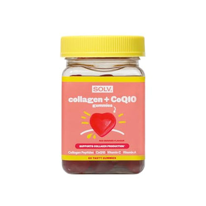Collagen Peptides CoQ10 Vitamin Gummies. Vitamins A C Supplement, Biotin. Supports Collegen SOLVUS supplements