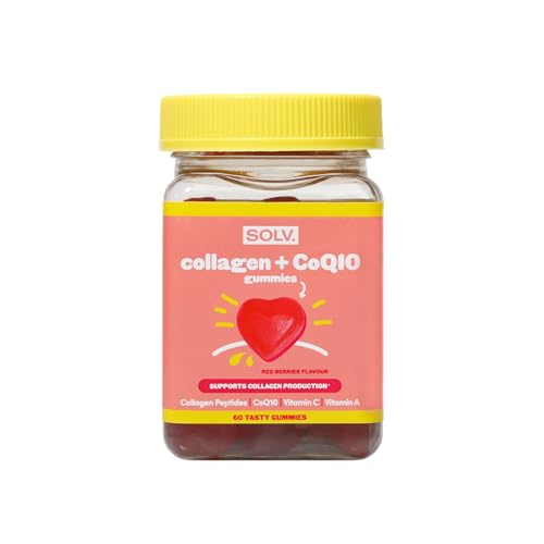 Collagen Peptides CoQ10 Vitamin Gummies. Vitamins A C Supplement, Biotin. Supports Collegen SOLVAu supplements