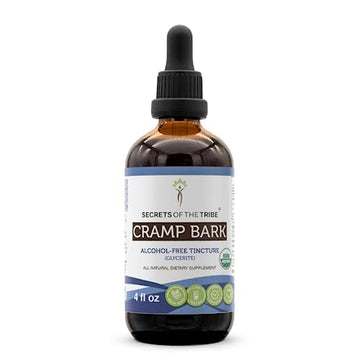 Secrets of the Tribe Cramp Bark USDA Organic | Alcohol-Free Extract, High-Potency Herbal Drops Secrets of the TribeAu supplements