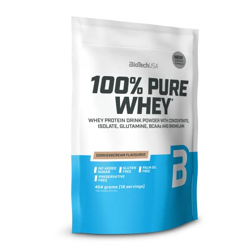 BioTechUSA 100% Pure Whey | Protein Powder with BCAA and Glutamine | Gluten-Free, Palm Oil Free BioTechUSAAu supplements