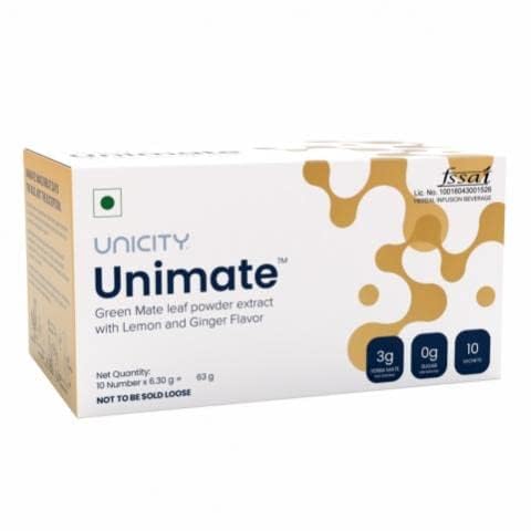 Ourtown Unicity Unimate Green Mate Leaf Powder Extract with Lemon and Ginger Flavor OurtownUS supplements