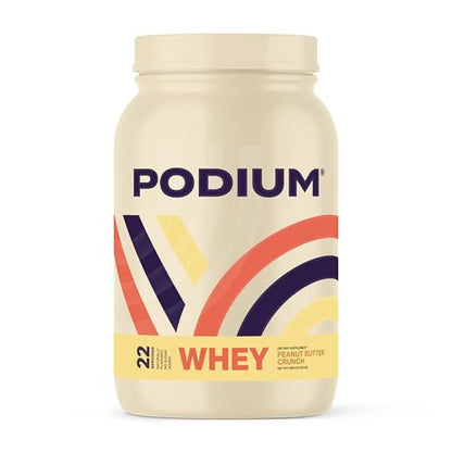 Podium Nutrition, Whey Protein Powder, Peanut Butter Crunch, 22 Servings, 27g of Whey Podium NutritionUS supplements