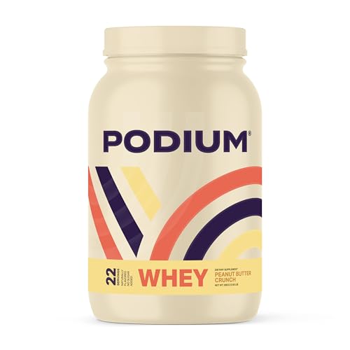 Podium Nutrition, Whey Protein Powder, Peanut Butter Crunch, 22 Servings, 27g of Whey Podium NutritionUS supplements