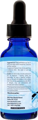 Absonutrix Berberine Supplement 600 mg, 4 Fl Oz Large Bottle, Healthy Weight Loss Support AbsonutrixUS supplements
