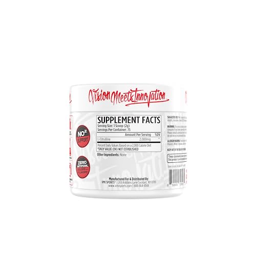 VMI Sports Citrulline Unflavored Powder Pure L-Citrulline | Promote Nitric Oxide Muscle VMI SportsUS supplements