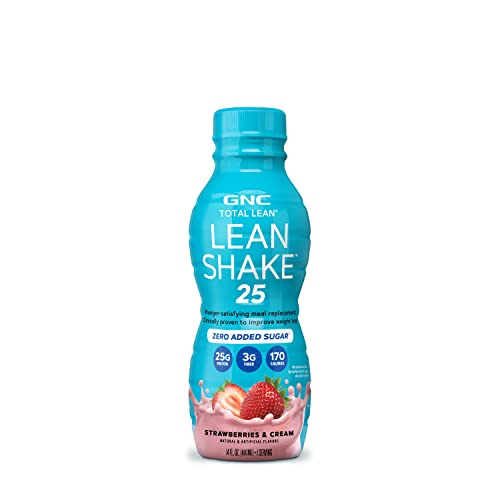 GNC Total Lean Lean Shake 25 - Strawberries and Cream - 12 Bottles GNCUS supplements