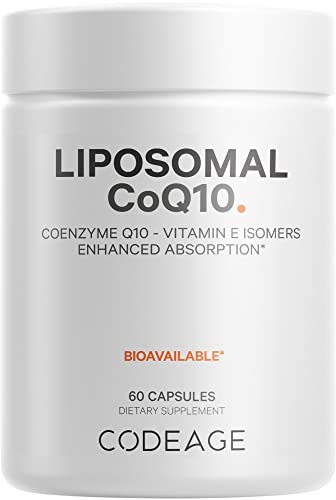 Codeage Liposomal CoQ10 Supplement - Vitamin E Isomers Tocopherols - 125mg Coenzy CodeageUS supplements