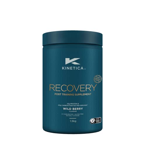 Kinetica Recovery Powder, Post Workout Drink, Muscle Repair and Energy Store Replenisher, 20 Servings, Wild Berry, 1.5kg KineticaAu supplements