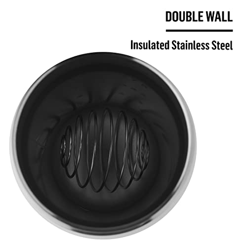 BlenderBottle Strada Twist Cap Shaker Cup Insulated Stainless Steel Water Bottle with Wire BlenderBottleUS supplements