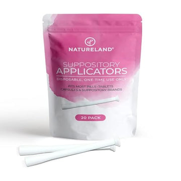 Natureland [20/40 Pack Vaginal Suppository Applicators for Women,Soft Tip Auxiliary Tool for Pills NaturelandAu supplements