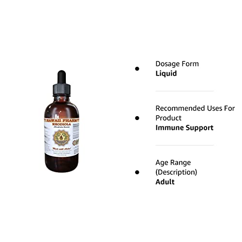HawaiiPharm Rhodiola Liquid Extract, Organic Rhodiola (Rhodiola Rosea) Tincture 4 oz HawaiiPharmAu supplements