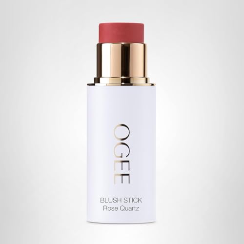 Ogee Sculpted Face Stick (ROSE QUARTZ - ROSE BLUSH) Certified Organic Blush Stick - Multi-Use Cream Blush Stick for Cheeks, Lips & Face OgeeAu supplements