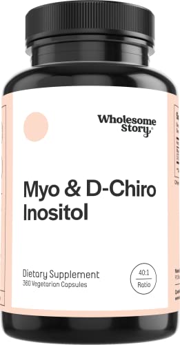 Myo-Inositol & D-Chiro Inositol Capsules, 90-Day Supply, 40:1 Ratio for Hormonal Balance Wholesome StoryUS supplements