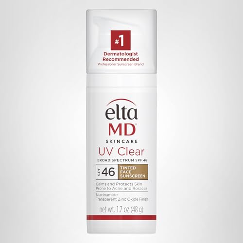 EltaMD UV Clear Tinted Sunscreen for Face, SPF 46 with Zinc Oxide, Oil-Free, Dermatologist Recommended, For Acne-Prone Sensitive Skin, 1.7 oz EltaMDAu supplements