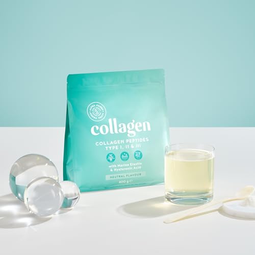 Collagen Powder with Hyaluronic Acid 400g - Collagen Peptides Supplement + Amino Acids Alpha FoodsAu supplements