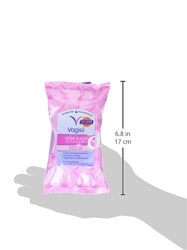 Vagisil Odor Block Daily Freshening Wipes for Feminine Hygiene in Resealable Pouch VagisilAu supplements