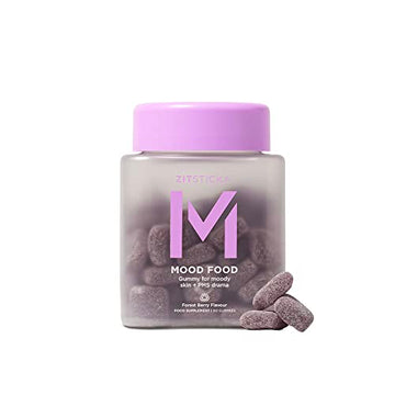 ZitSticka Mood Food: Gummy for Moody Skin + PMS Drama, Forest Berry Flavour ZitStickaUS supplements