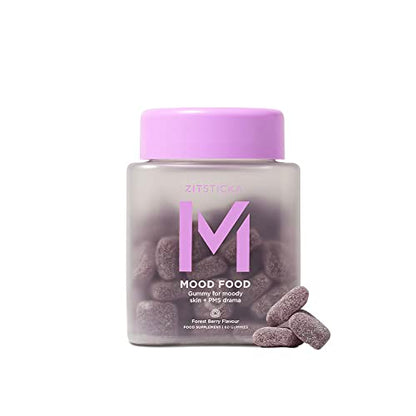 ZitSticka Mood Food: Gummy for Moody Skin + PMS Drama, Forest Berry Flavour ZitStickaUS supplements