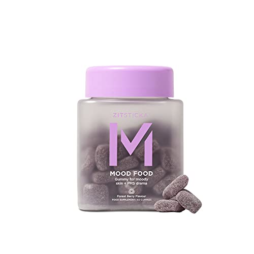ZitSticka Mood Food: Gummy for Moody Skin + PMS Drama, Forest Berry Flavour ZitStickaUS supplements