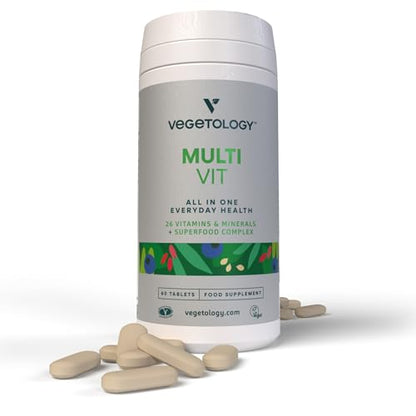 Vegetology MultiVit Vegan Multivitamins w/26 Vitamin & Mineral Supplements VegetologyUS supplements