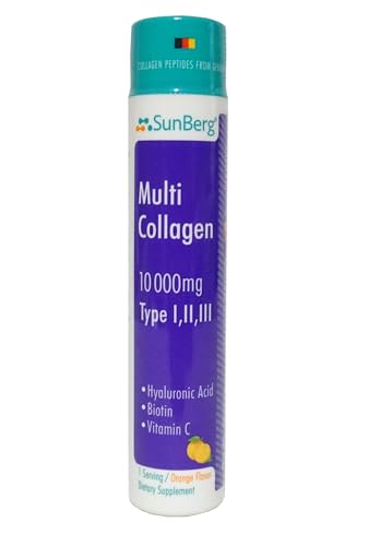 Sunberg Collagen Liquid Shots - 10000mg Collagen Supplement Type I,II,III Hyaluronic Acid BodygenixUS supplements