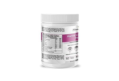 Pharmanostix Hydrolysed Marine Collagen Plus Powder 300g - 10,000mg Collagen with Hyaluronic Acid PharmanostixUS supplements