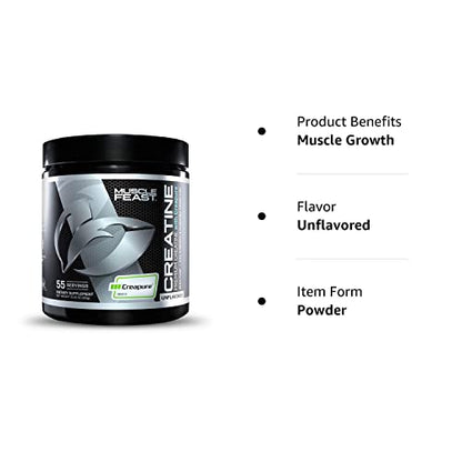 Muscle Feast Creapure Creatine Monohydrate Powder for Muscle Growth Nutritional Muscle FeastUS supplements