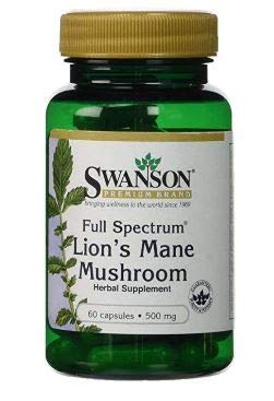 Swanson Lion's Mane Mushroom Capsules - 500 mg Each, 60 Capsules SwansonAu supplements