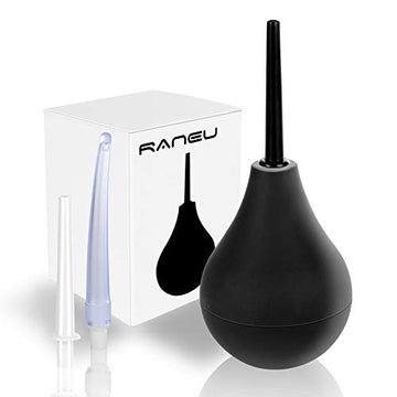 RANEU Enema Bulb Douche Enema Kit for Women & Men with 3 Nozzles (Black, 4 Piece Set) RANEUAu supplements