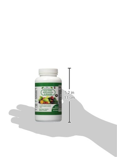 Pure Heathland Non-GMO Super Daily Multivitamin for Adults – 42 Natural Fruits & Vegetables Blend with 21 Essential Vitamins & Minerals – Vegan Coating Tablets, 90 Count, Made in USA Pure HealthlandAu supplements