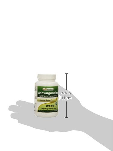 Best Naturals Ashwagandha Capsules for Relaxing Stress and Mood, 500 mg, 120 Count (Packaging may vary) Best NaturalsAu supplements