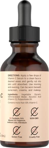Vitamin C Serum for Face | 2 oz | Brightening Serum for Dark Spots | Paraben & SLS Free CoeraUS supplements