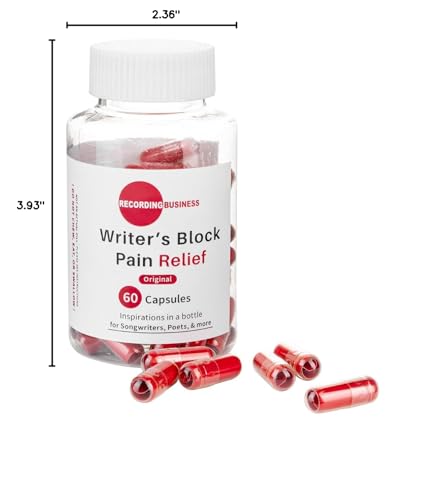 Recording Business Writer's Block Pain Relief (60 Original Songwriting Prompts in Capsules) for Artists/Musicians, Songwriters, & Poets Recording BusinessAu supplements