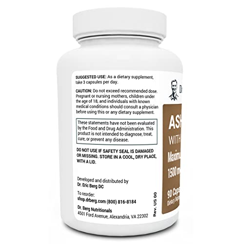 Dr. Berg Ashwagandha Capsules 1500mg - Includes Organic Ashwagandha Root Dr. Berg NutritionalsUS supplements
