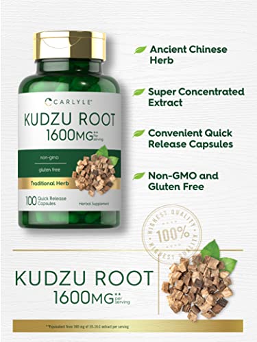 Carlyle Kudzu Root | 100 Extract Capsules | Non-GMO and Gluten Free Formula CarlyleAu supplements