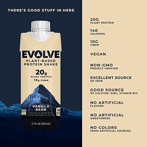 Evolve Plant Based Protein Shake, Vanilla Bean, 20g Vegan Protein, Dairy Free EvolveUS supplements